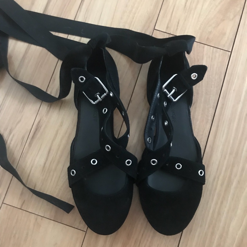 Suede Lace Up Rebecca Minkoff Flats